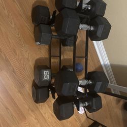Dumbbells and Rack