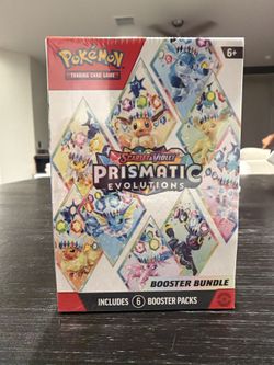 Pokemon TCG: Scarlet & Violet Prismatic Evolutions Booster Bundle (Sealed, 6 Packs)