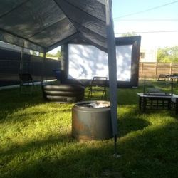 Inflatable 20-foot Movie Screen Projector Soundbar Combo  180 For Everything