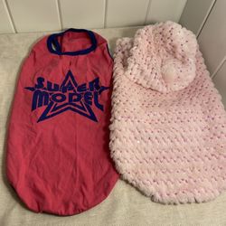 Dog Clothes L Large Pink Sequin Hoodie Coat Super Model T-shirt
