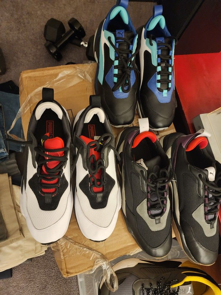 Six Pairs Of Puma Shoes Size 12