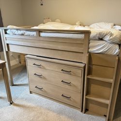 Pottery Barn Sleep And Study Low Loft Bed
