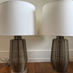 Modern Table Lamps (Set of 2) – Neutral / Textured Base