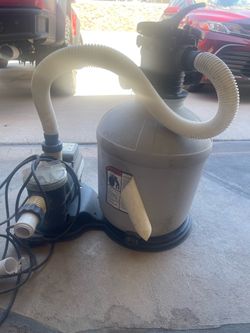 Pool Sand Filter and Battery Powered Pool Vacuum