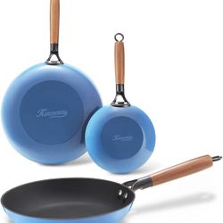 Kitessensu Cast Iron Skillet Set Of 3 