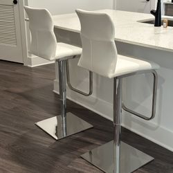 Leather Bar Stools (adjustable)