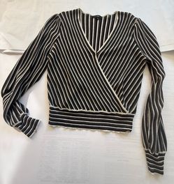 Shimmery women’s large faux wrap blouse