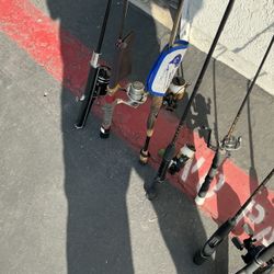 Fishing poles with diawa reels  some brand new