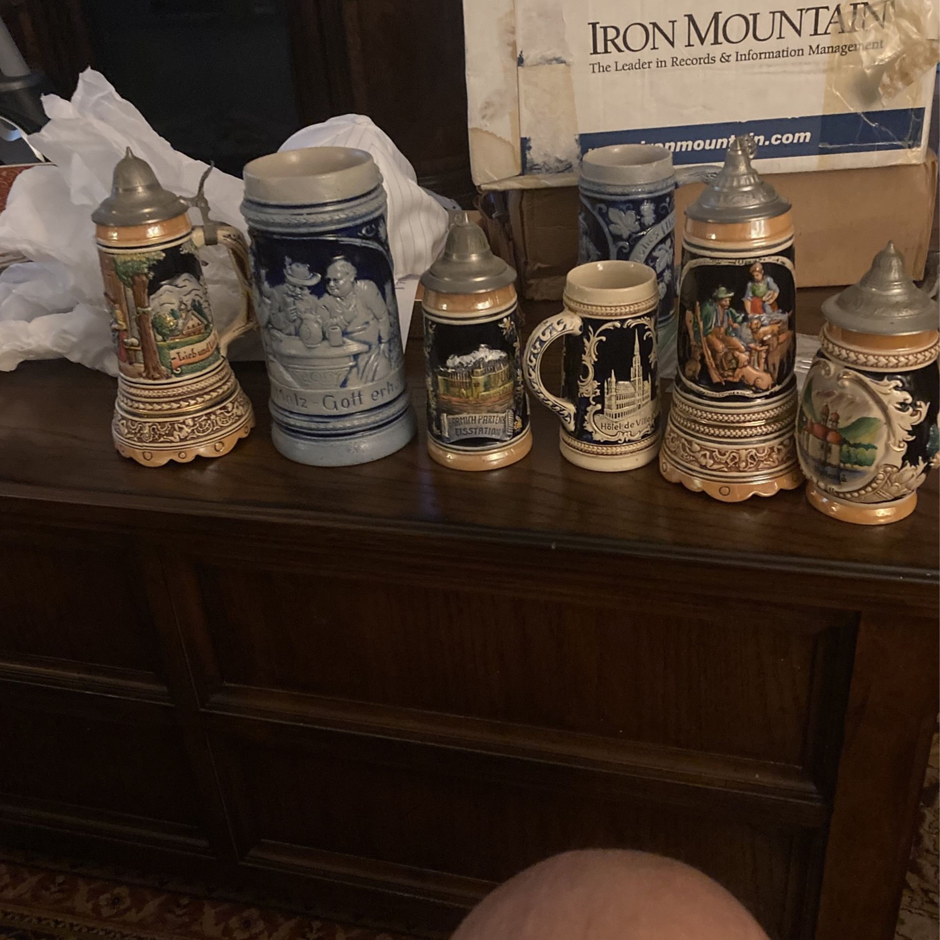 6 German Beer Steins From 1956 