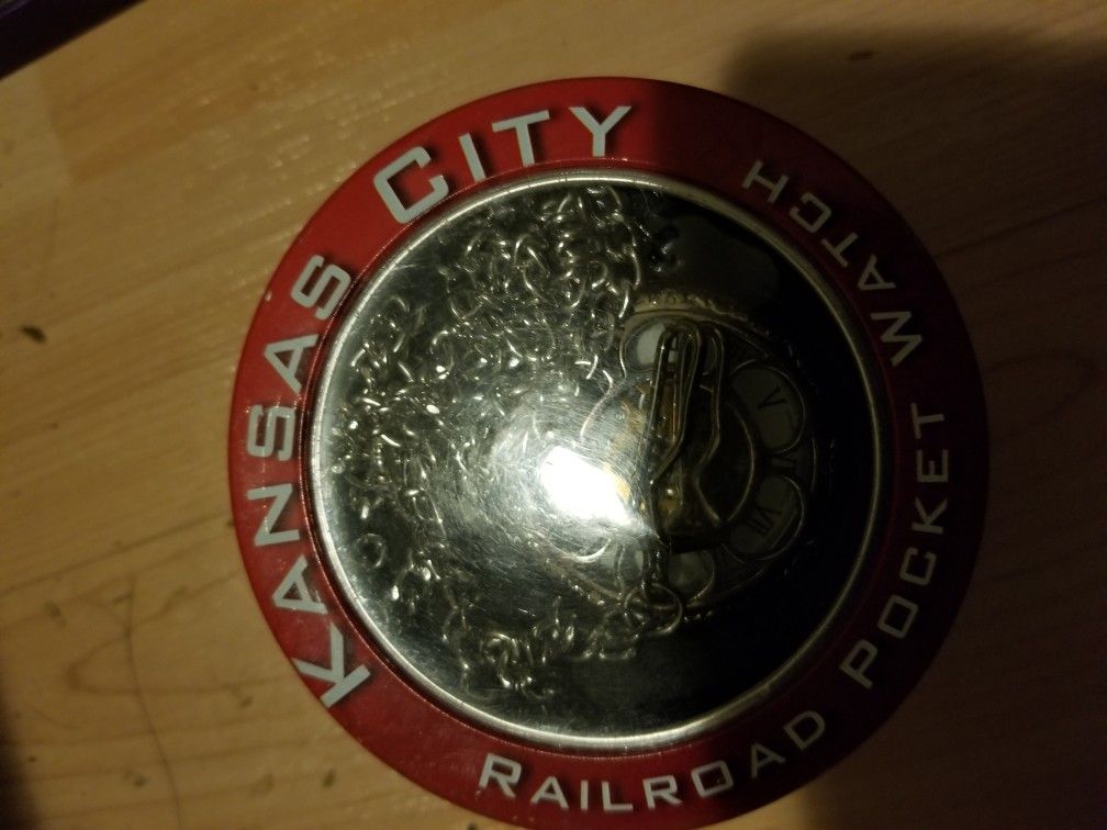 Kansas city railroad pocket watch