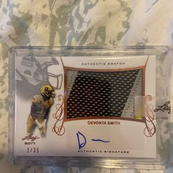 2017 US Army Leaf Devonta Smith Auto Jersey RC #35