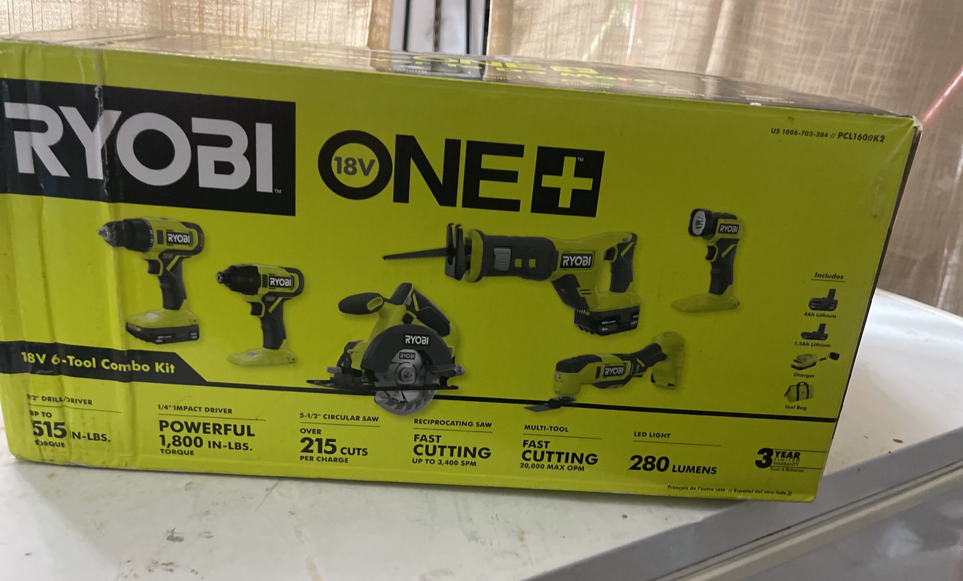 RYOBI One 18v Cordless 6 Tools Combo Kit