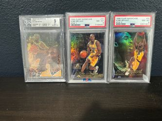 1996 Kobe Bryant Flair Showcase rc Row 0 Row 1 Row 2 BGS 9 PSA  8