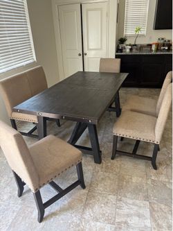 Wood table and chairs