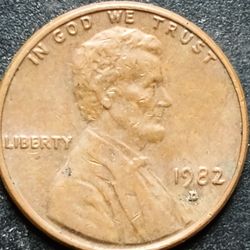 1982 D Large Date Copper Penny DDO