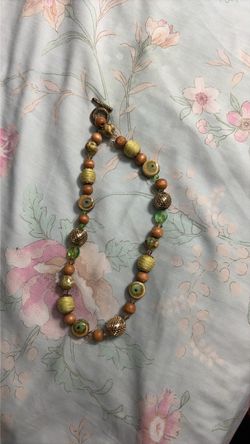 Beaded Necklace with Toggle Clasp