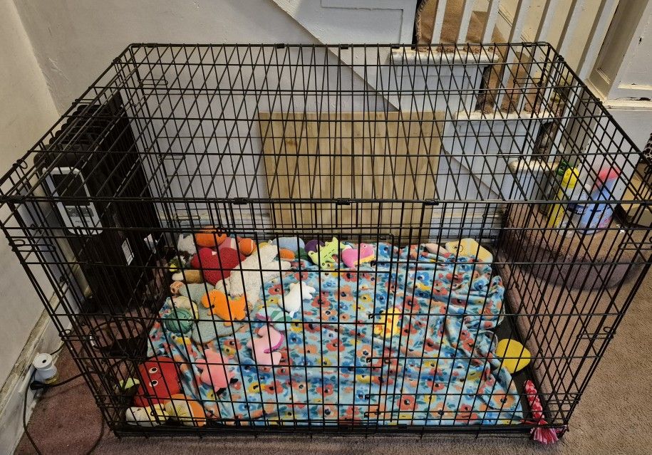 LARGE DOG CAGE WITH TRAY