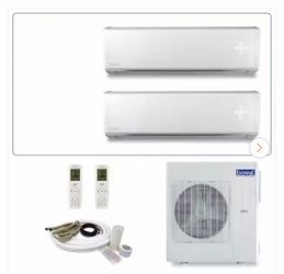 21 SEER 36,000 BTU 3 Ton Dual-Zone Ductless Mini Split Air Conditioner with Heat Pump-230-Volt/60 hz.