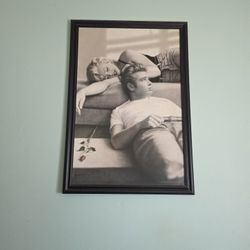 Monroe And James Dean Canvas Framed