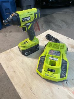 18V Ryobi 1/4” Impact Wrench w/ 4Ah Batt & Charger