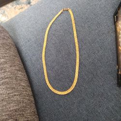 Gold Plated Flat Nugget Chain