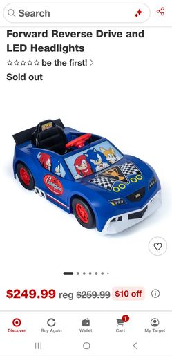 Carro de sonic para ninos