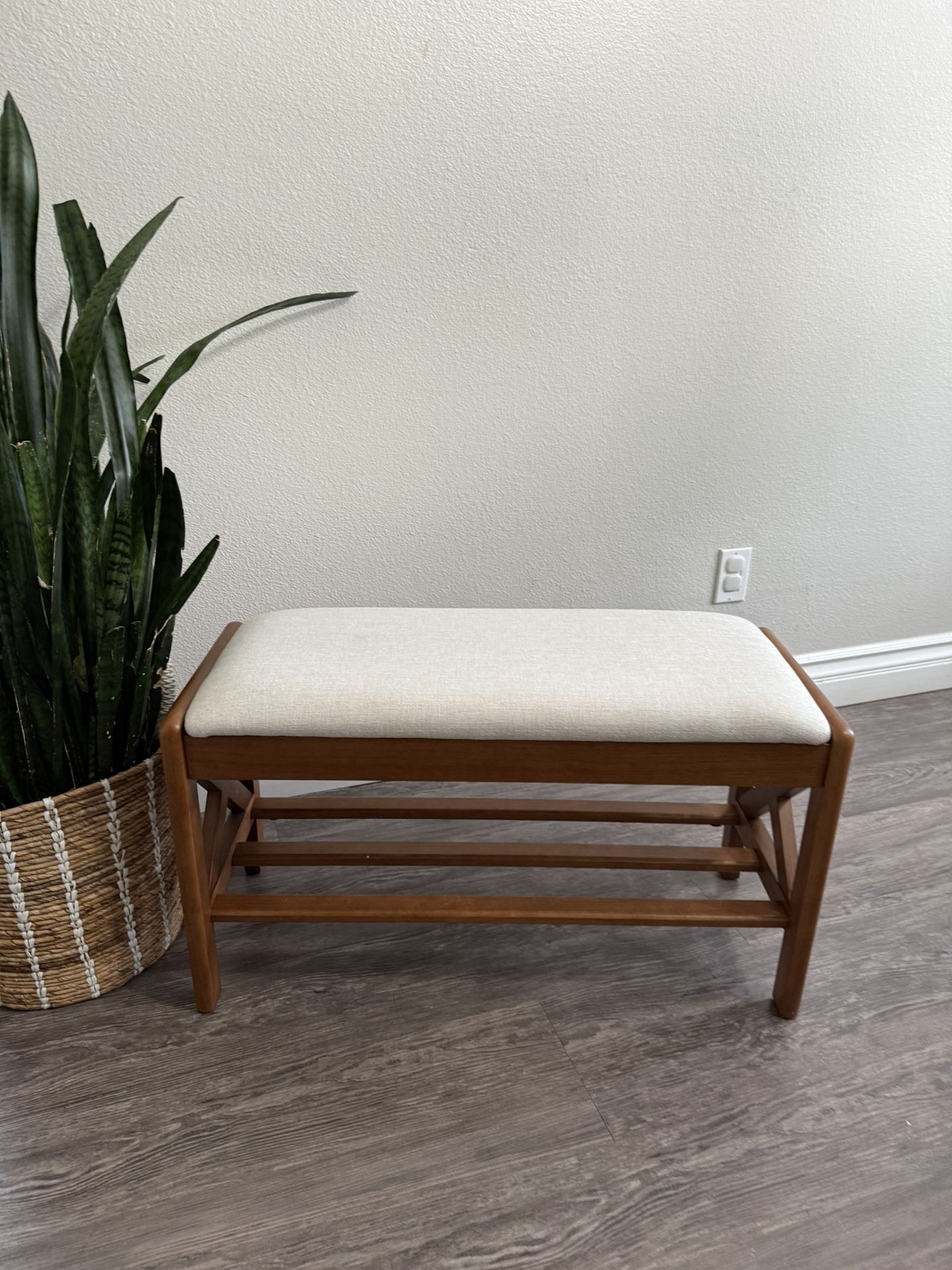 31.5" Shoe Bench with Faux Leather Cushioned Seat, Faux Leather Entryway Bench with Lift Top Storage, 2-Tier Wooden Shoe Bench Rack for Entryway, Hall