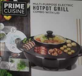 Prime Cuisine Multi-Purpose Electric Hotpot Grill Combo
