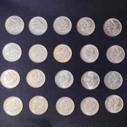 Roll Of 20 Morgan Silver Dollars