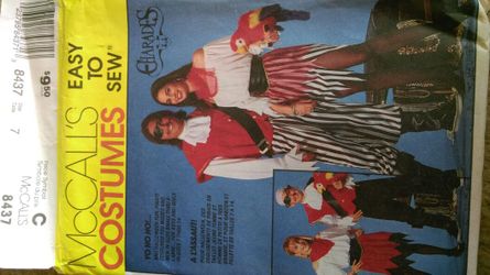 Halloween costume pattern size 7-14