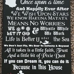 Custom Made Disney In This House Sign