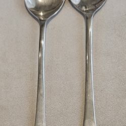Masterpiece Silverplate 9.25” Serving Spoon And Fork~ Vintage Japan