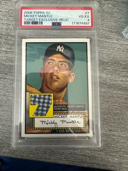 Mickey Mantle worn relic