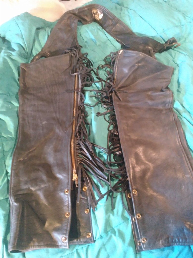 Leather Fringe Chaps
