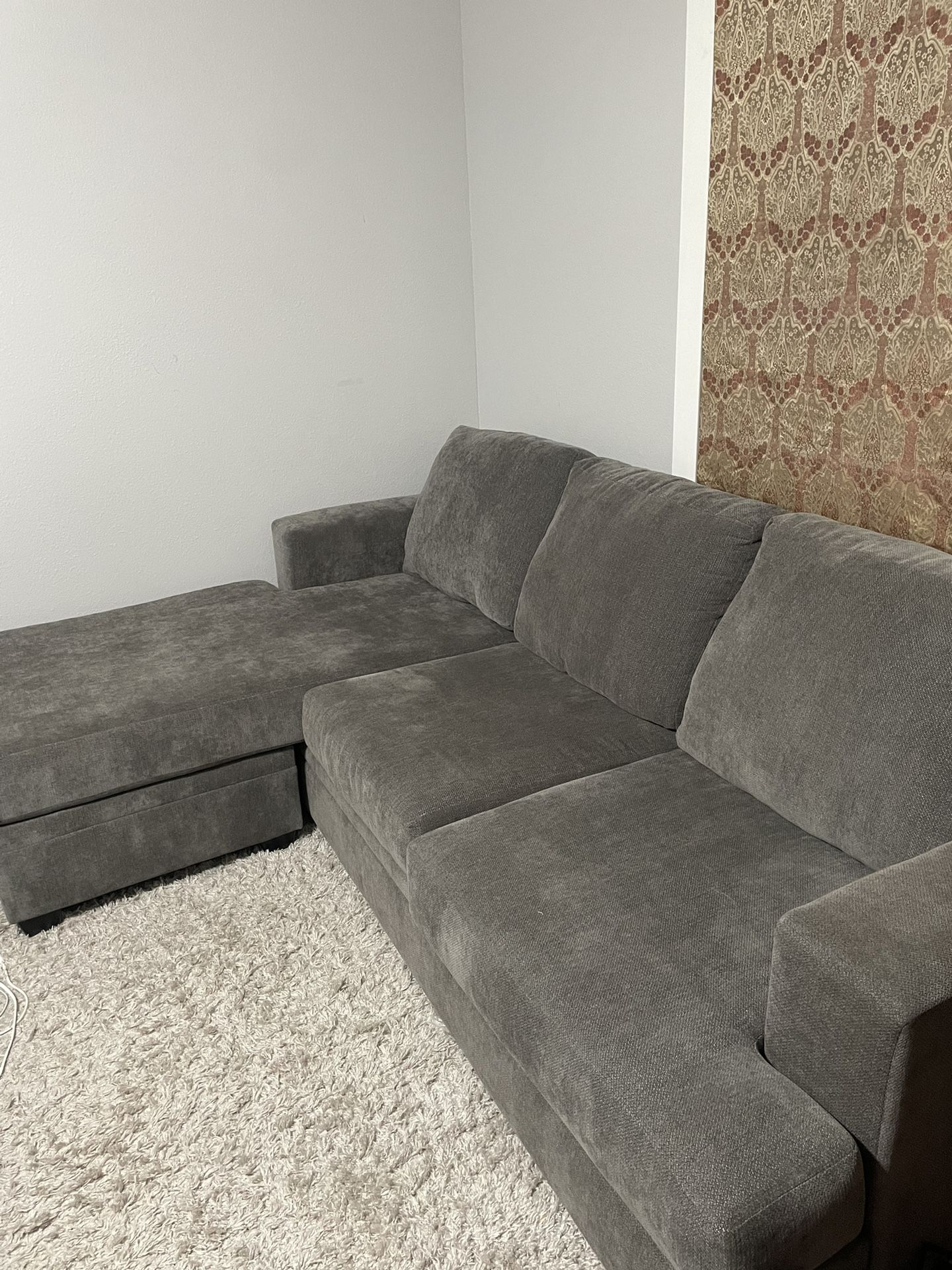Newer L Shape Couch Dark Grey