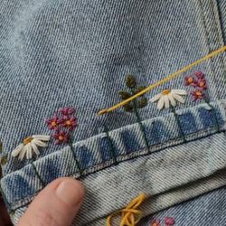 Custom Embroidery on Jeans – Handmade Upgrade