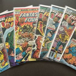 Fantastic Four Lot 160-163, 165, 168, 169 7 Issues Total. All Fine Or Better