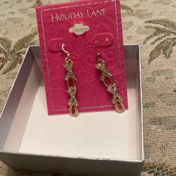 Two Holiday Earrings And Brooch 