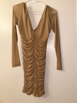 Taupe Ruched New Dress 