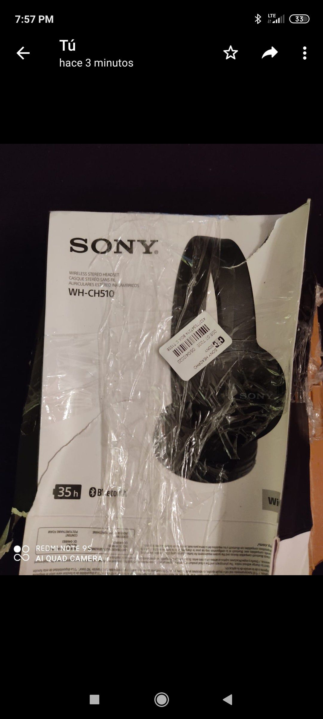 Sony CH 510 headphones Open box
