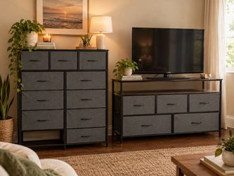Matching Large Light-weight Dresser & tv stand with drawers