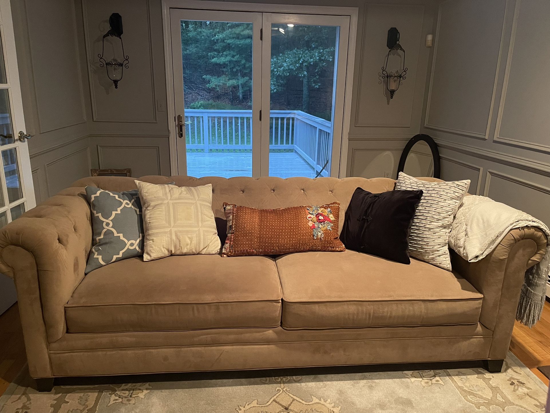 Chesterfield Style Sofa And Loveseat