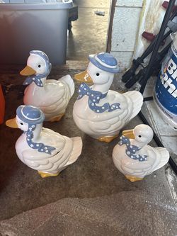 Vintage duck cookie jars