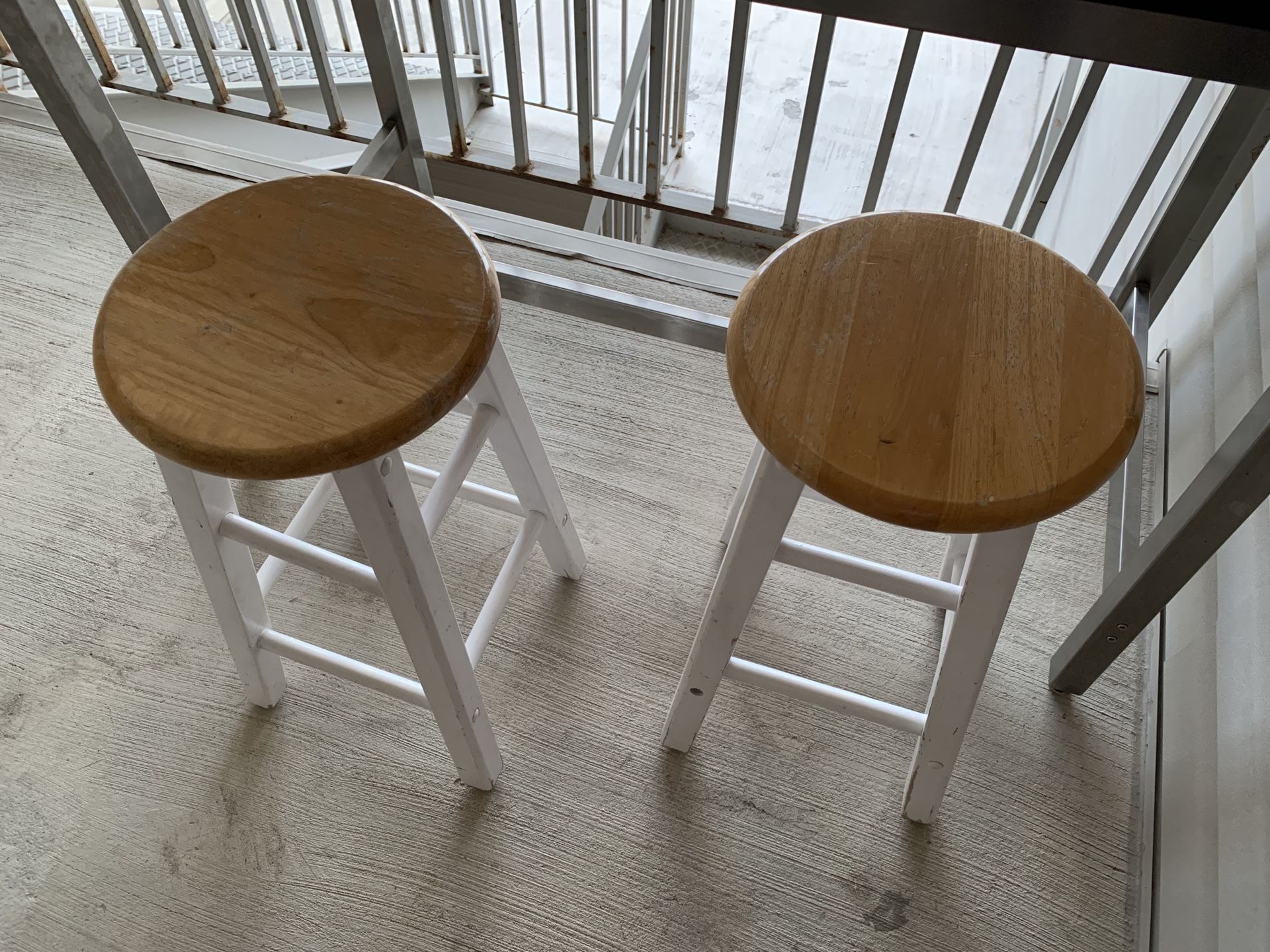 Winsome beveled seat stools, table not included