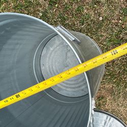 Metal garbage can