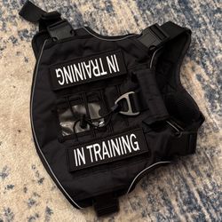 WINGOIN Black Tactical Dog Harness for Large Dogs No Pull Adjustable Pet Harness