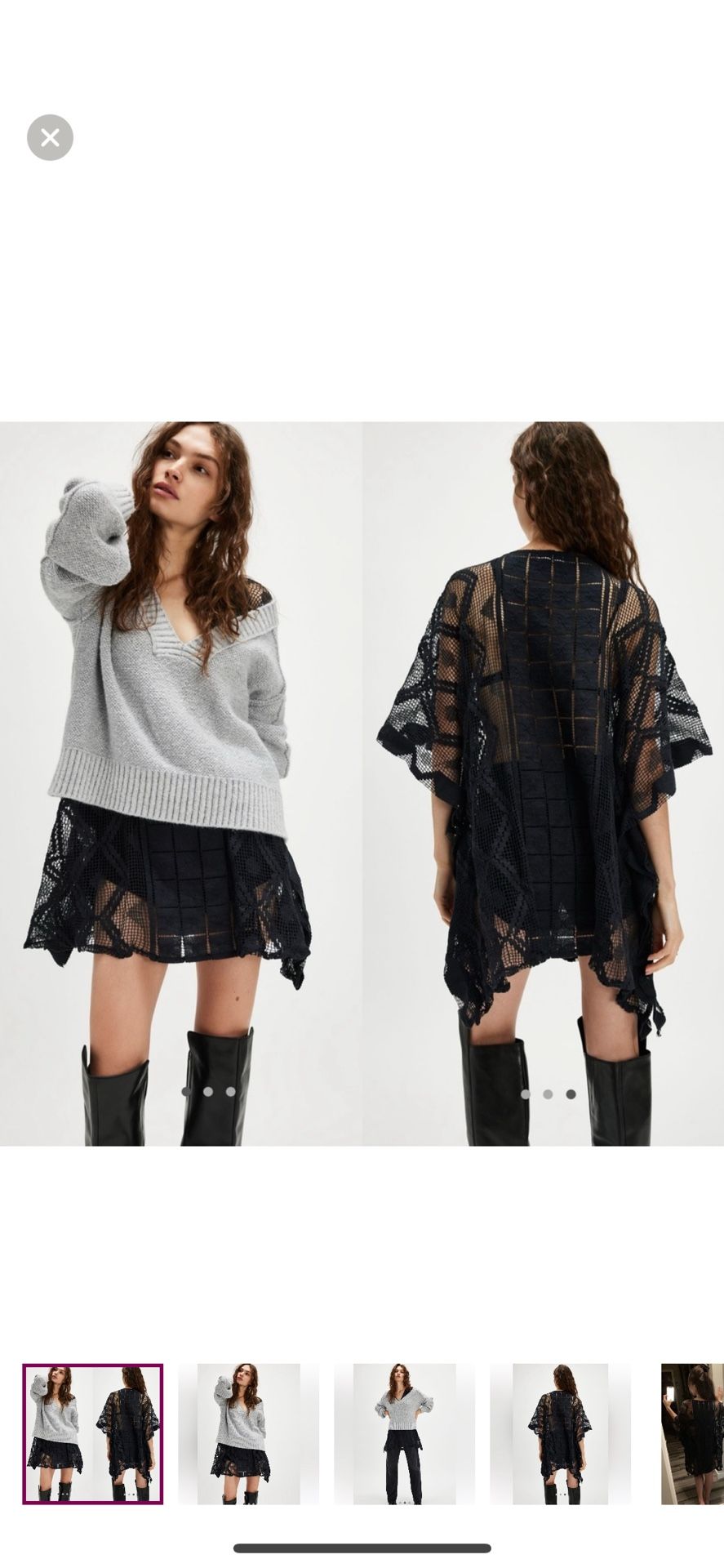 Free people Sunshine Crochet Kaftan