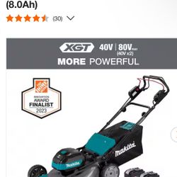 Walk Behind Self-Propelled Lawn Mower with teo (8.0 Ah) batteries and charger