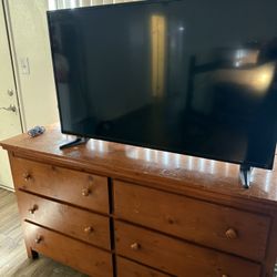 Solid Wood Dresser & Smart Tv 