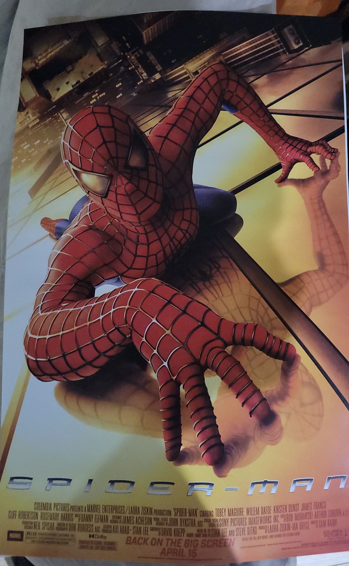 Spider-Man (2002) Original Marvel Movie Poster 13x17